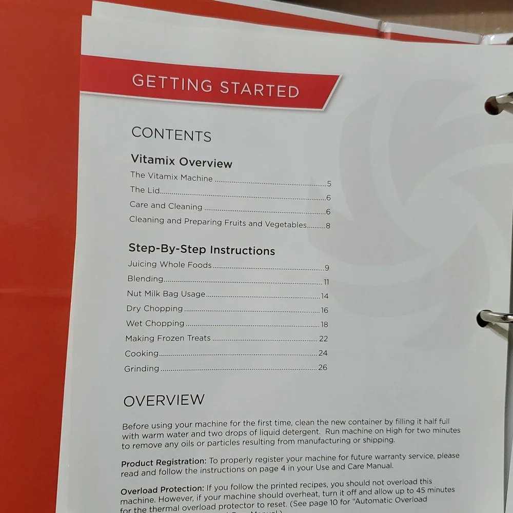 👩🏻‍🍳 Live Fresh Cookbook By Vitamix rind bound hardcover book 📚 - Picture 8 of 16